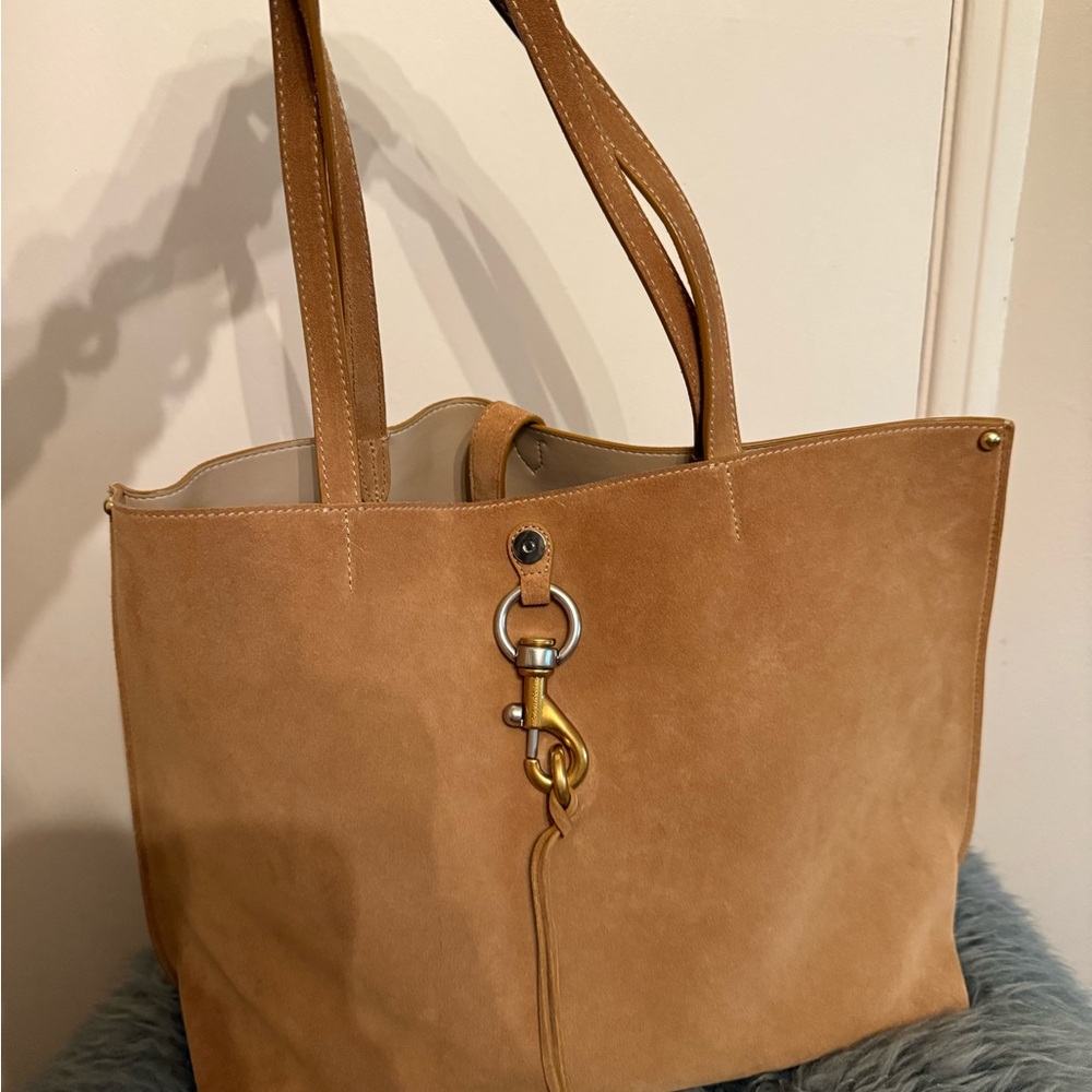 Rebecca Minkoff Tan Suede Leather Tote Bag